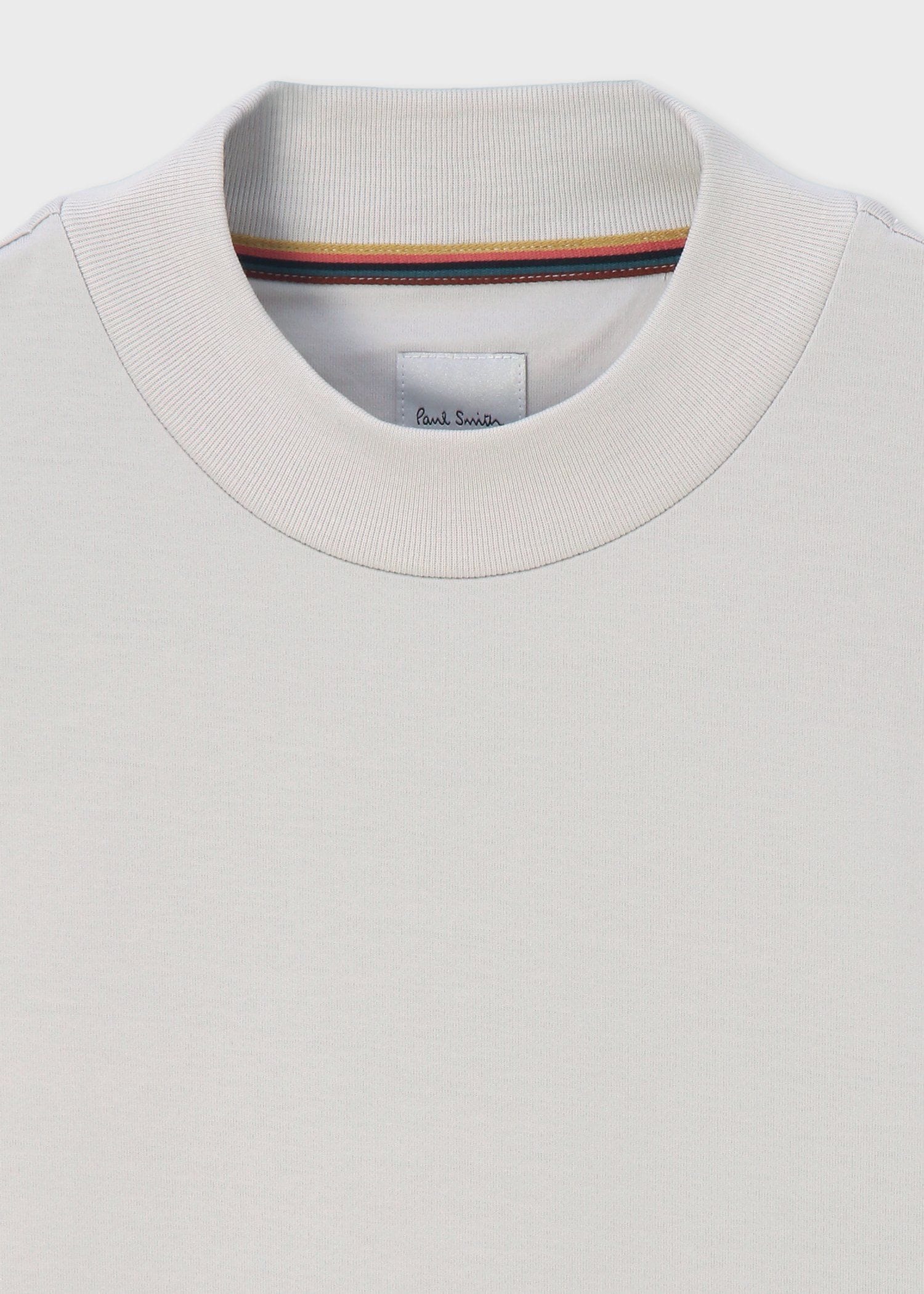 "Cropped logo" モックネック長袖Tシャツ