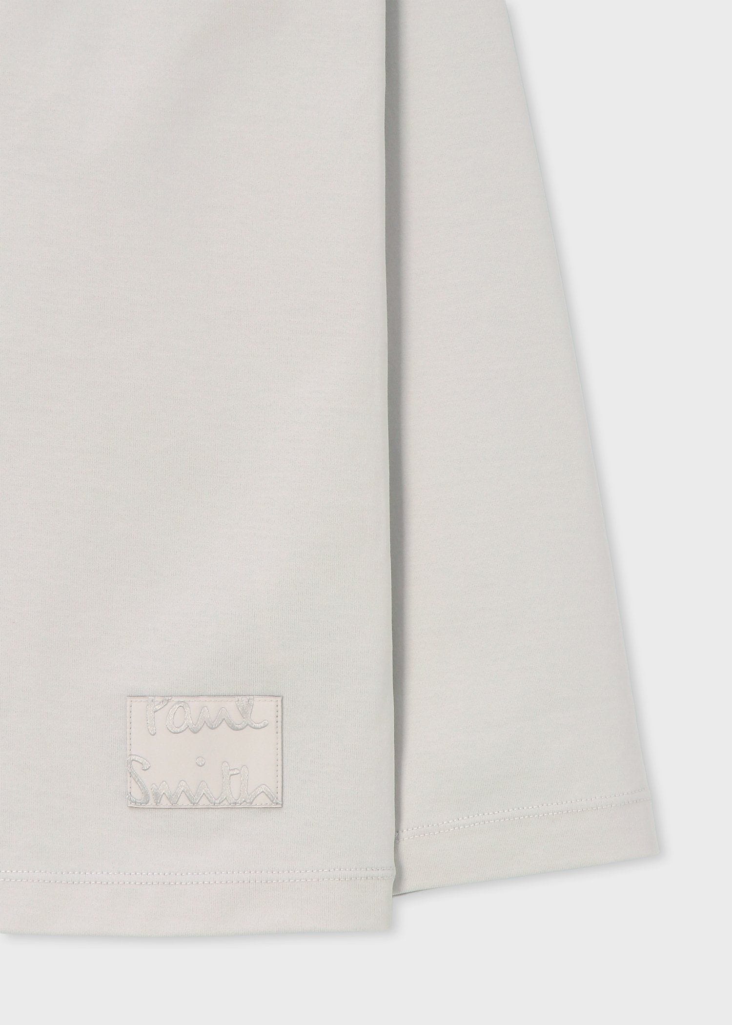 "Cropped logo" モックネック長袖Tシャツ