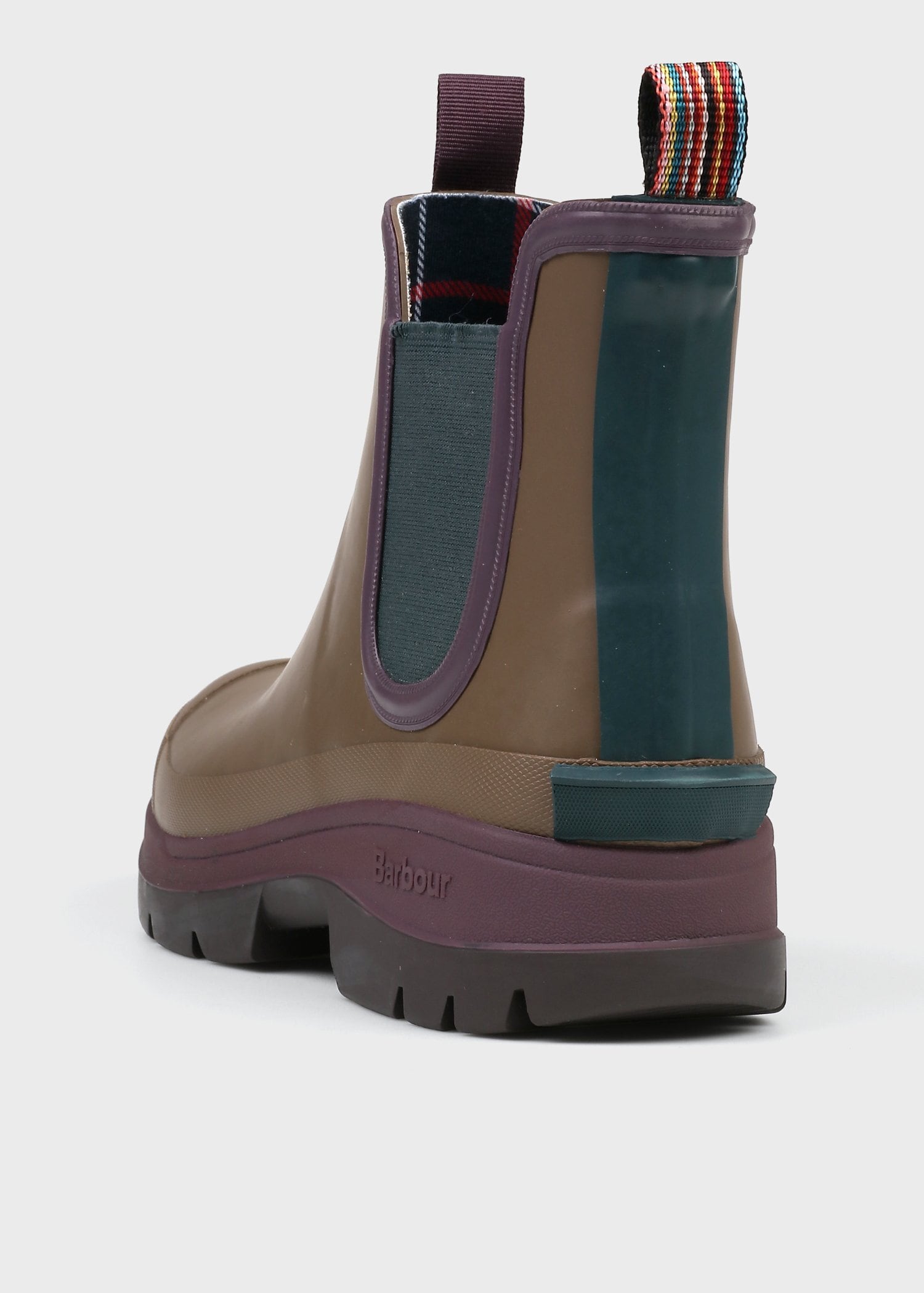 "Paul Smith Loves Barbour" カラーブロック サイドゴアレインブーツ