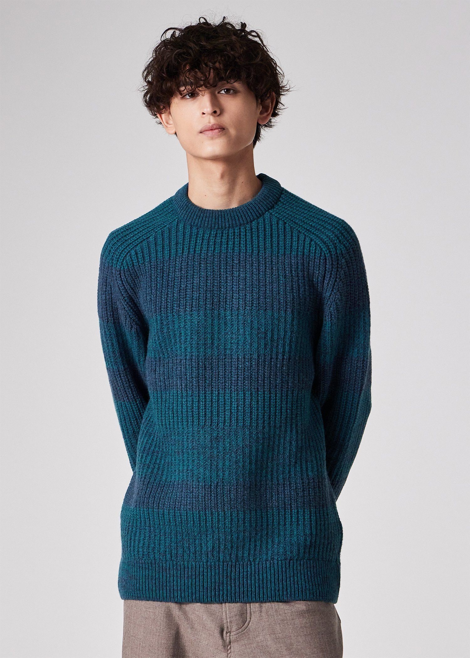 "Paul Smith Loves Barbour" サドルクルーネックセーター