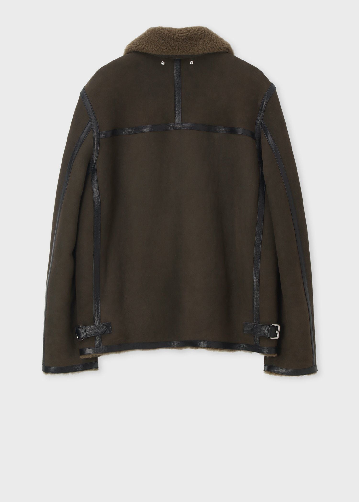 コンビテクスチャー ムートンレザー ブルゾン