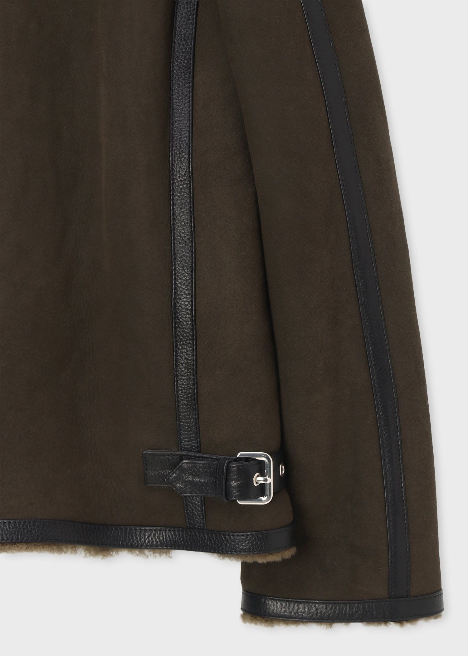 コンビテクスチャー ムートンレザー ブルゾン