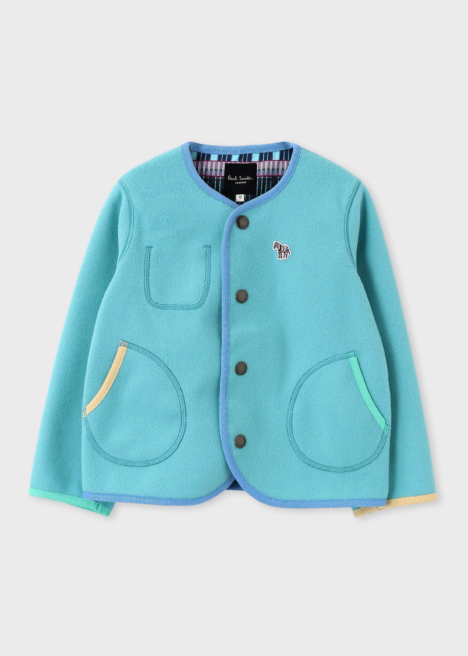 ジュニア パイピング ノーカラーブルゾン