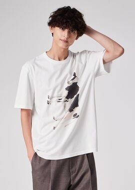 "Paul Smith Loves Barbour" プリント Tシャツ