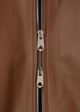 スタンドカラー レザーブルゾン（キャメル） ｜ポール・スミス