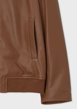 牛革カウレザー /ポールスミス キルティング レザージャケット キャメル ◇Paul Smith アンティーク加工レザー ライダースジャケット キャメル