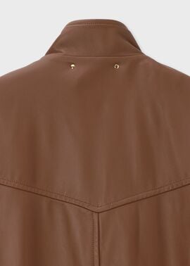 スタンドカラー レザーブルゾン（キャメル） ｜ポール・スミス