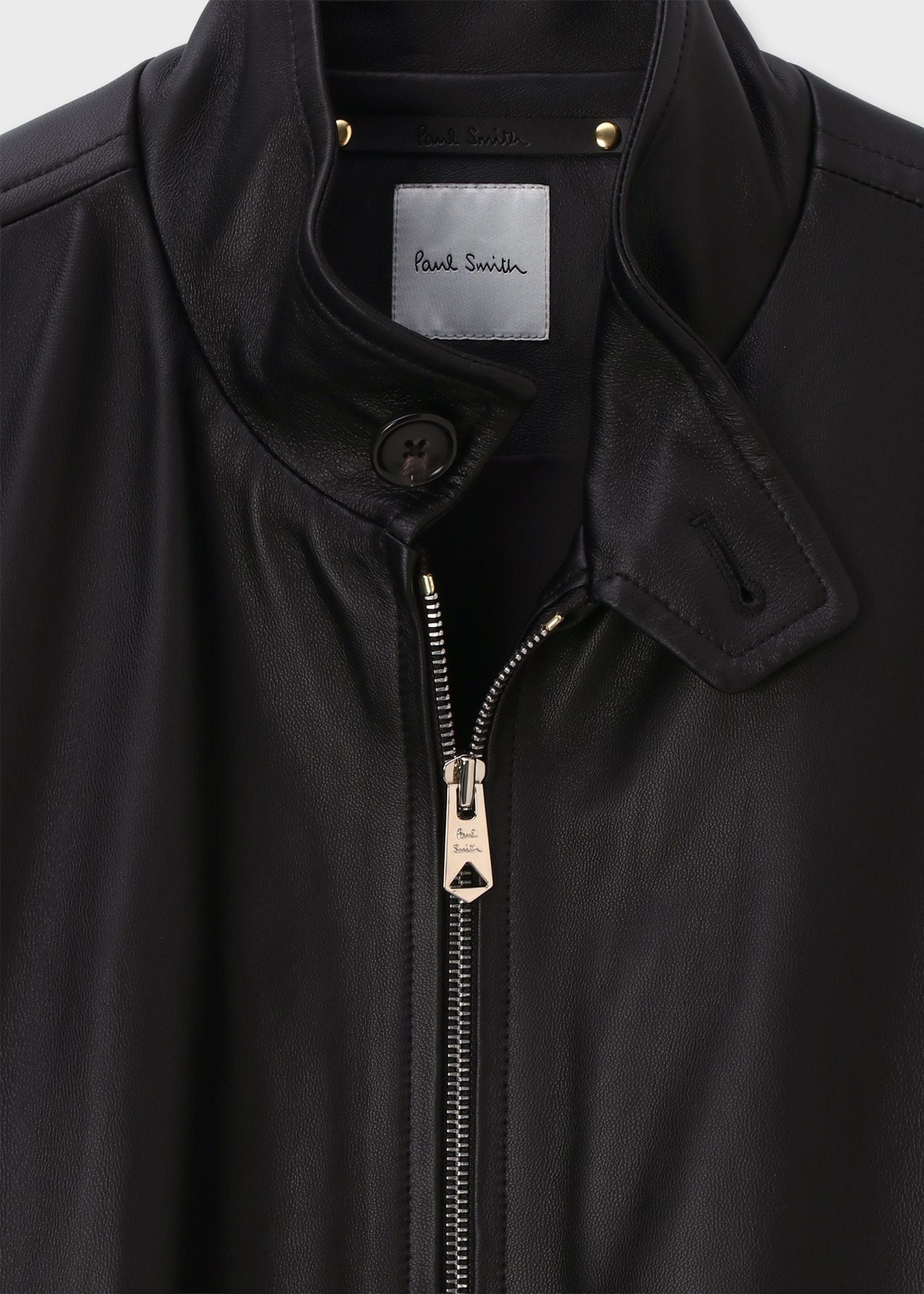 スタンドカラー レザーブルゾン