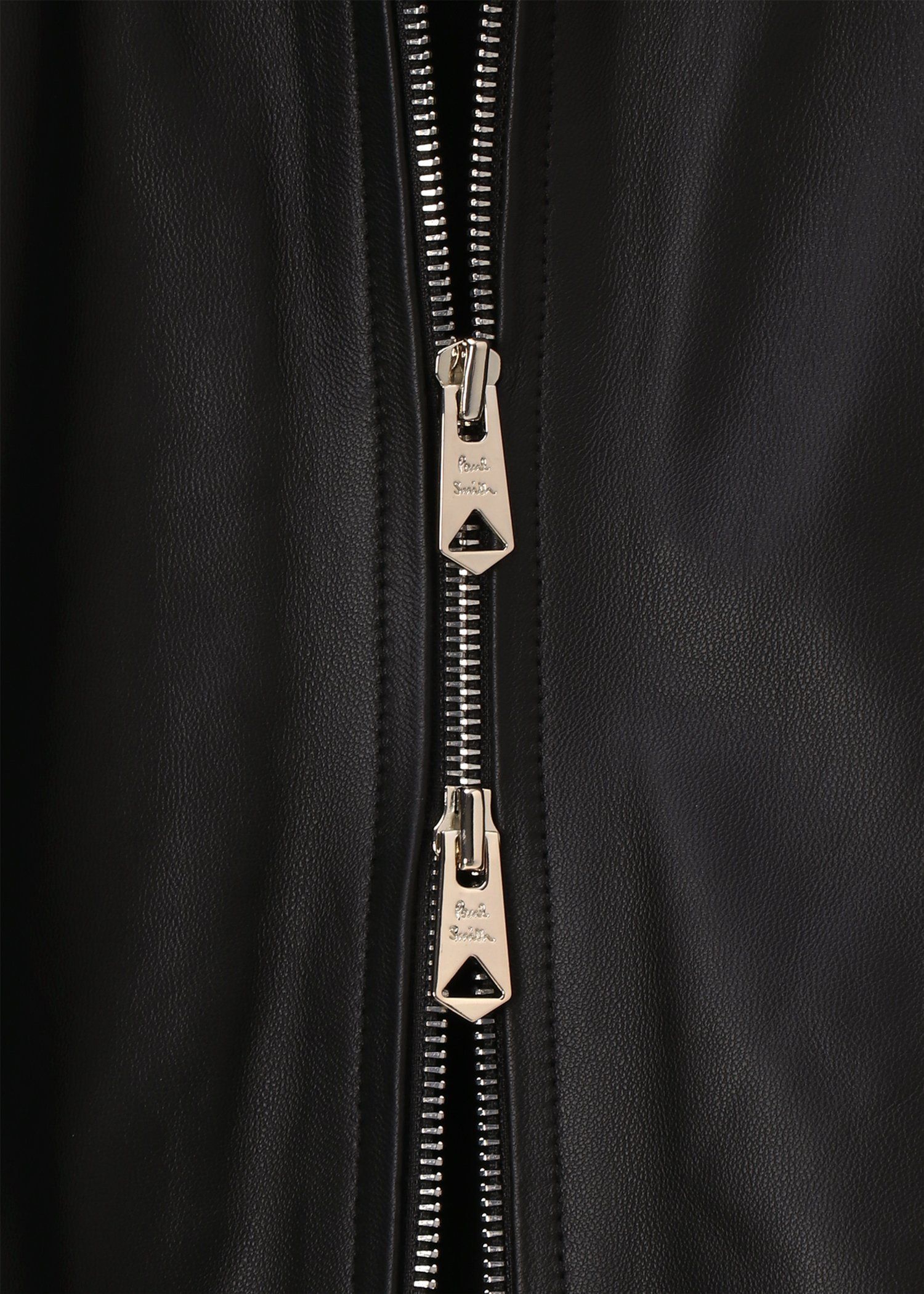 スタンドカラー レザーブルゾン