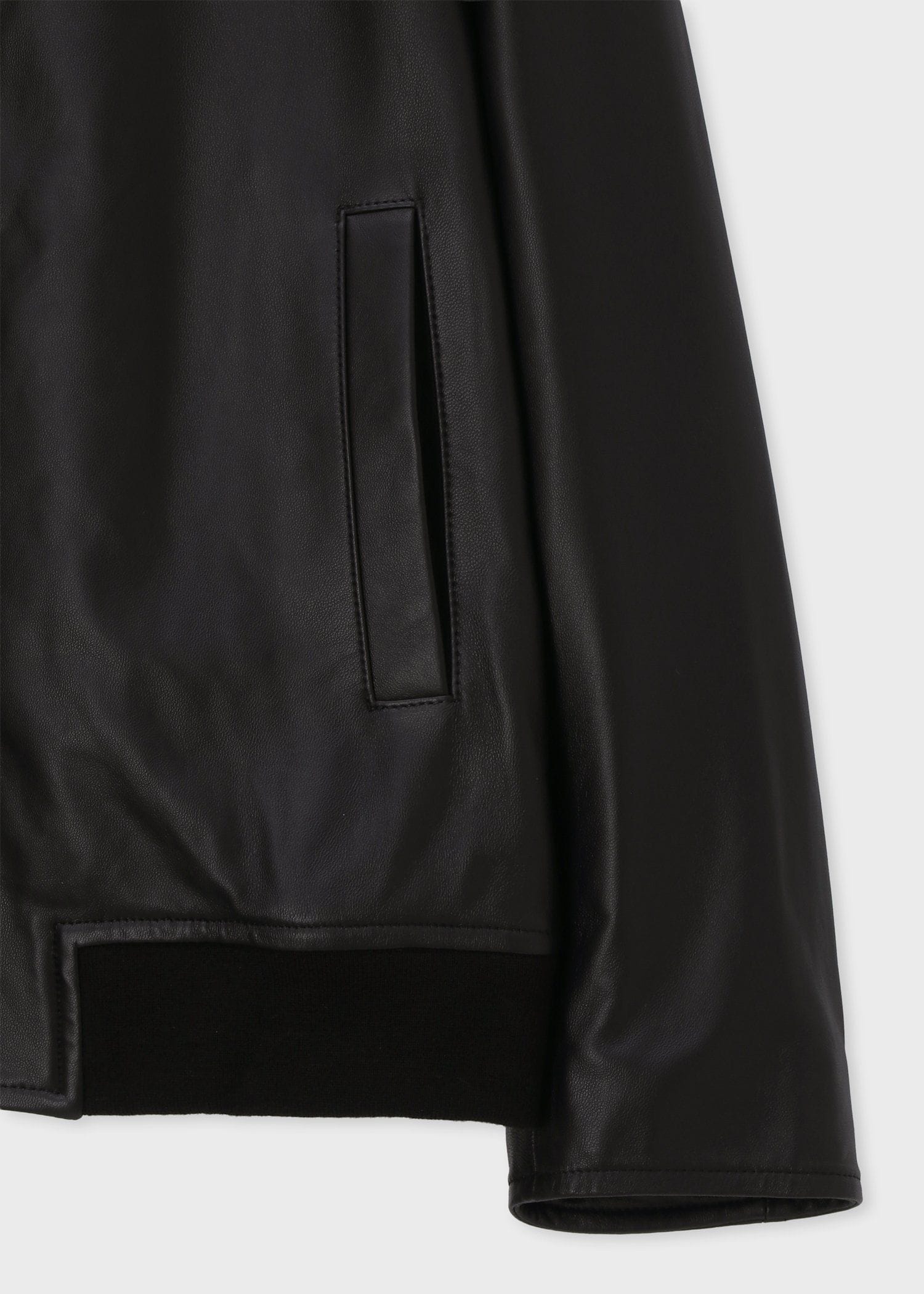 スタンドカラー レザーブルゾン