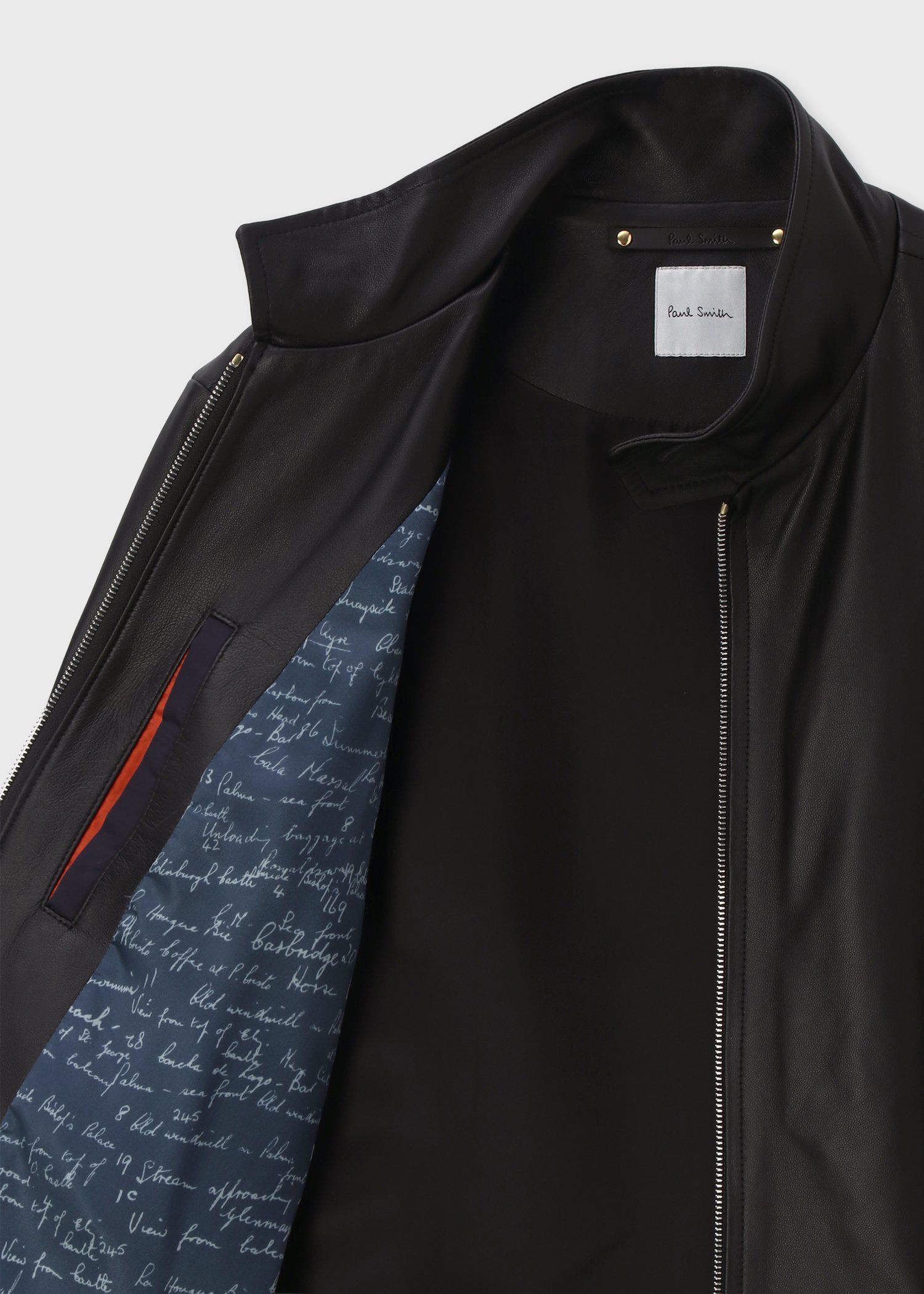 スタンドカラー レザーブルゾン