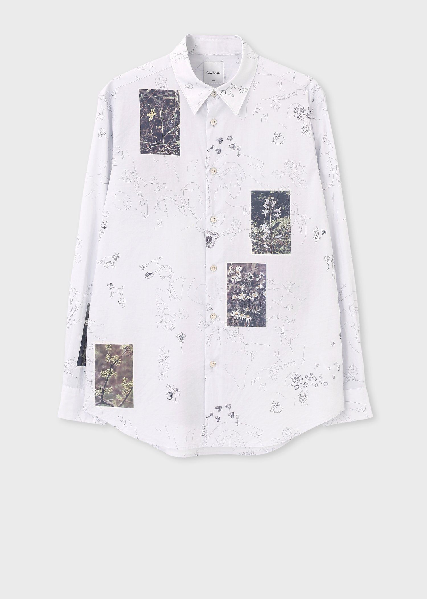 "Floral Postcards" シャツ