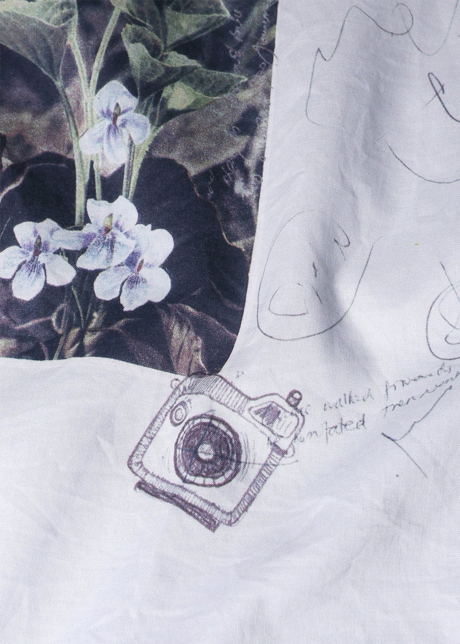 "Floral Postcards" シャツ