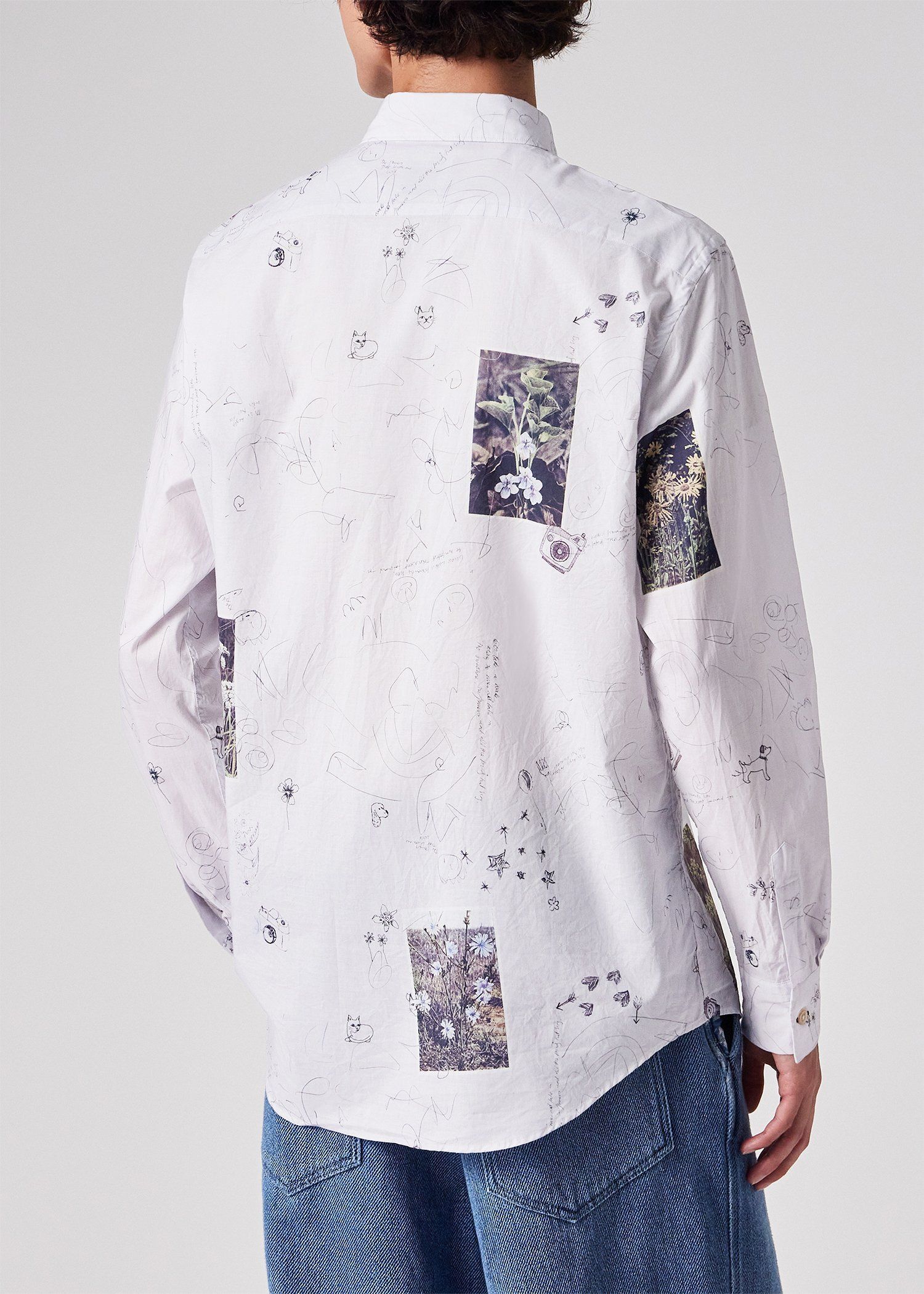 "Floral Postcards" シャツ