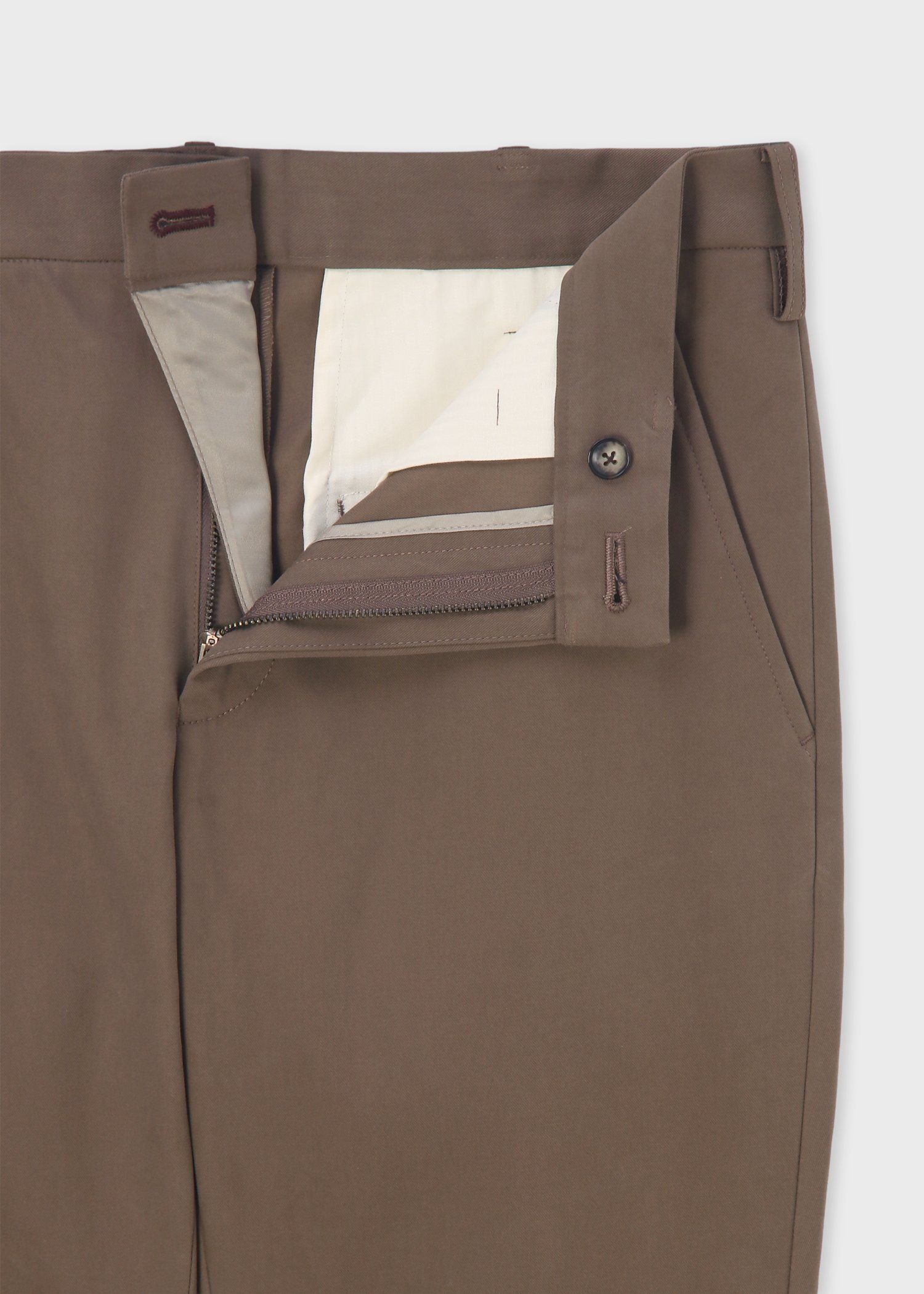 ソリッドコットン テーパードトラウザーズ