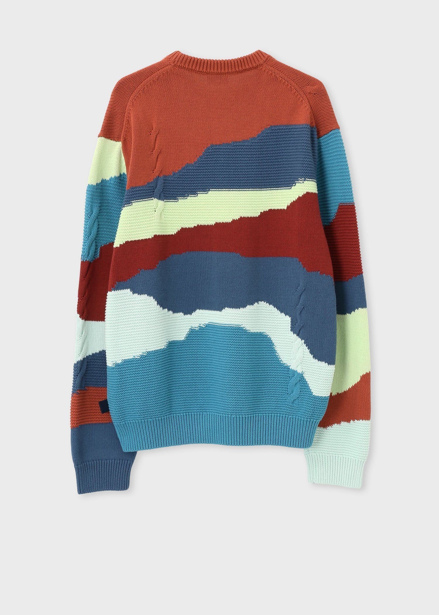 "Mountains" インターシャ クルーネックニット