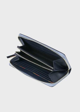未使用級 現行品！ポールスミス 長財布ブライトストライププラー 黒ラウンドジップ Paul Smith ポールスミス 長財布 メンズ ラウンドファスナー