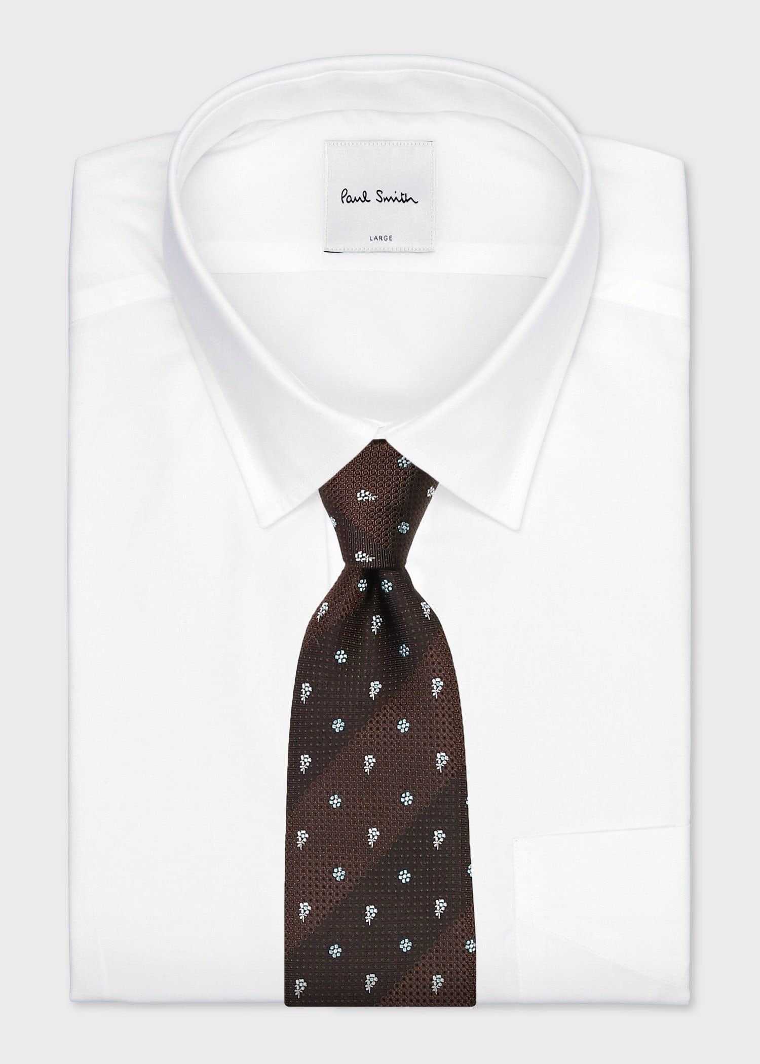 ミックスパターン タイ（ダークブラウン） ｜ポール・スミス