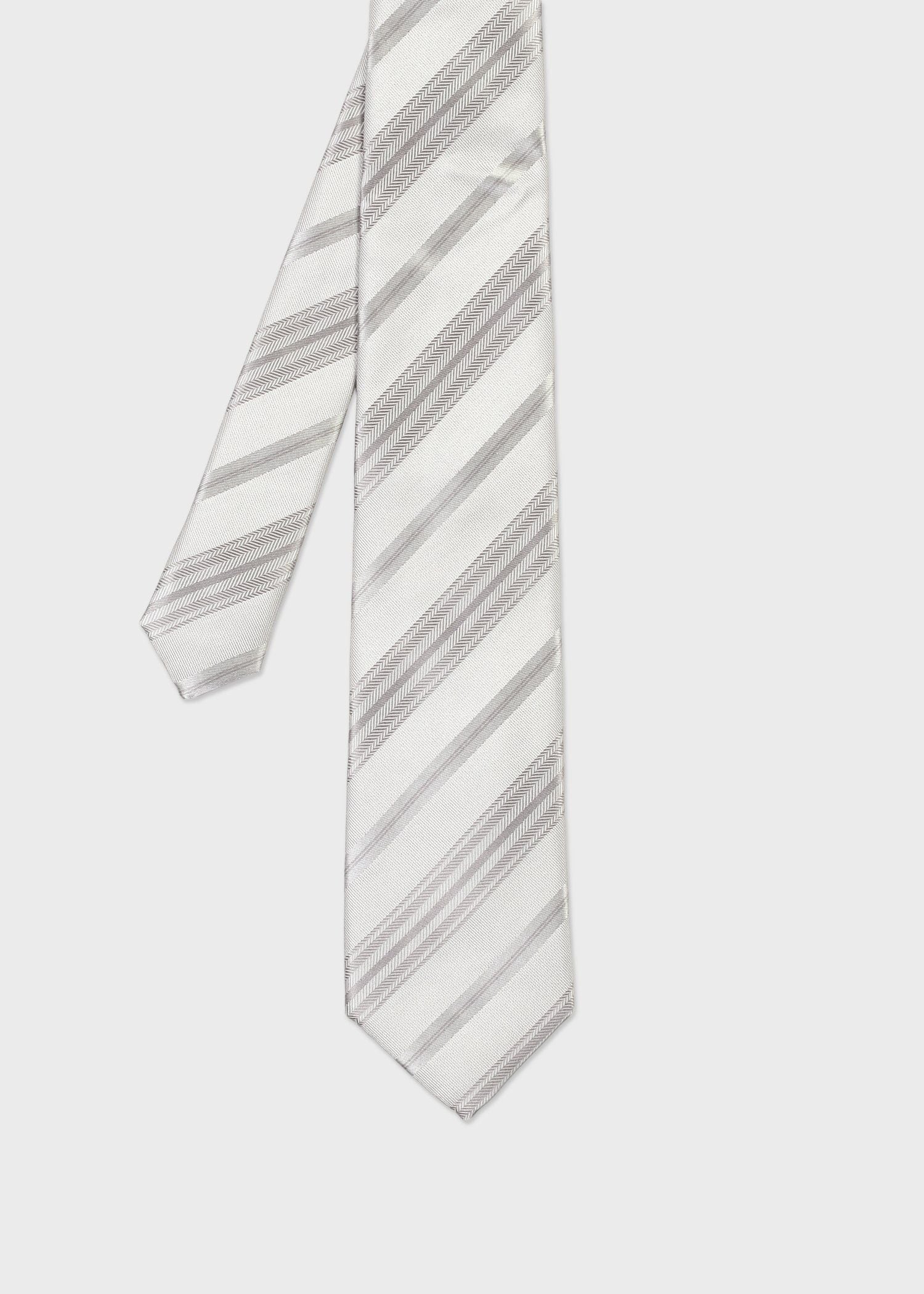 ジャカードシルバーパターン タイ