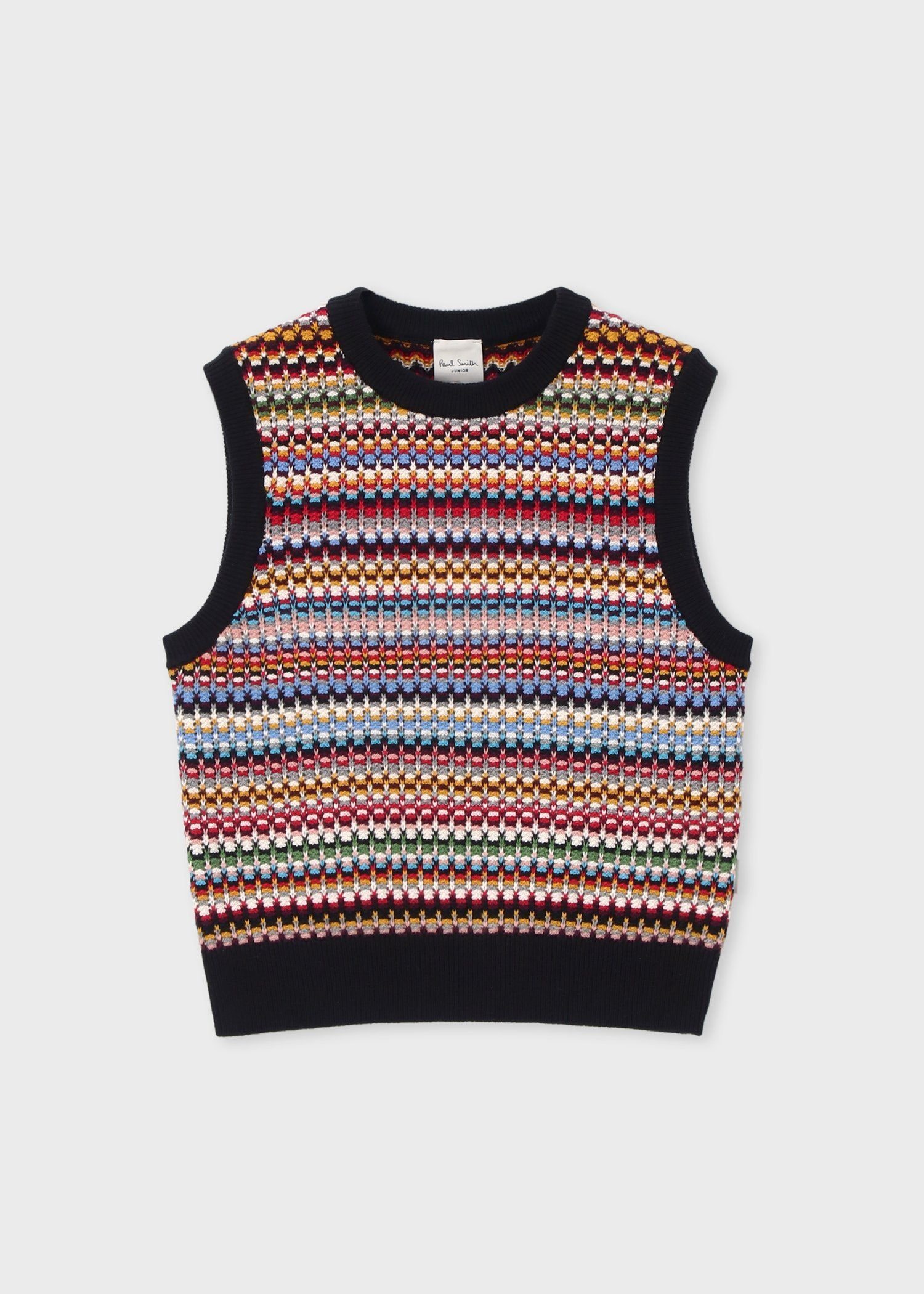 ジュニア マルチボーダー ニットベスト