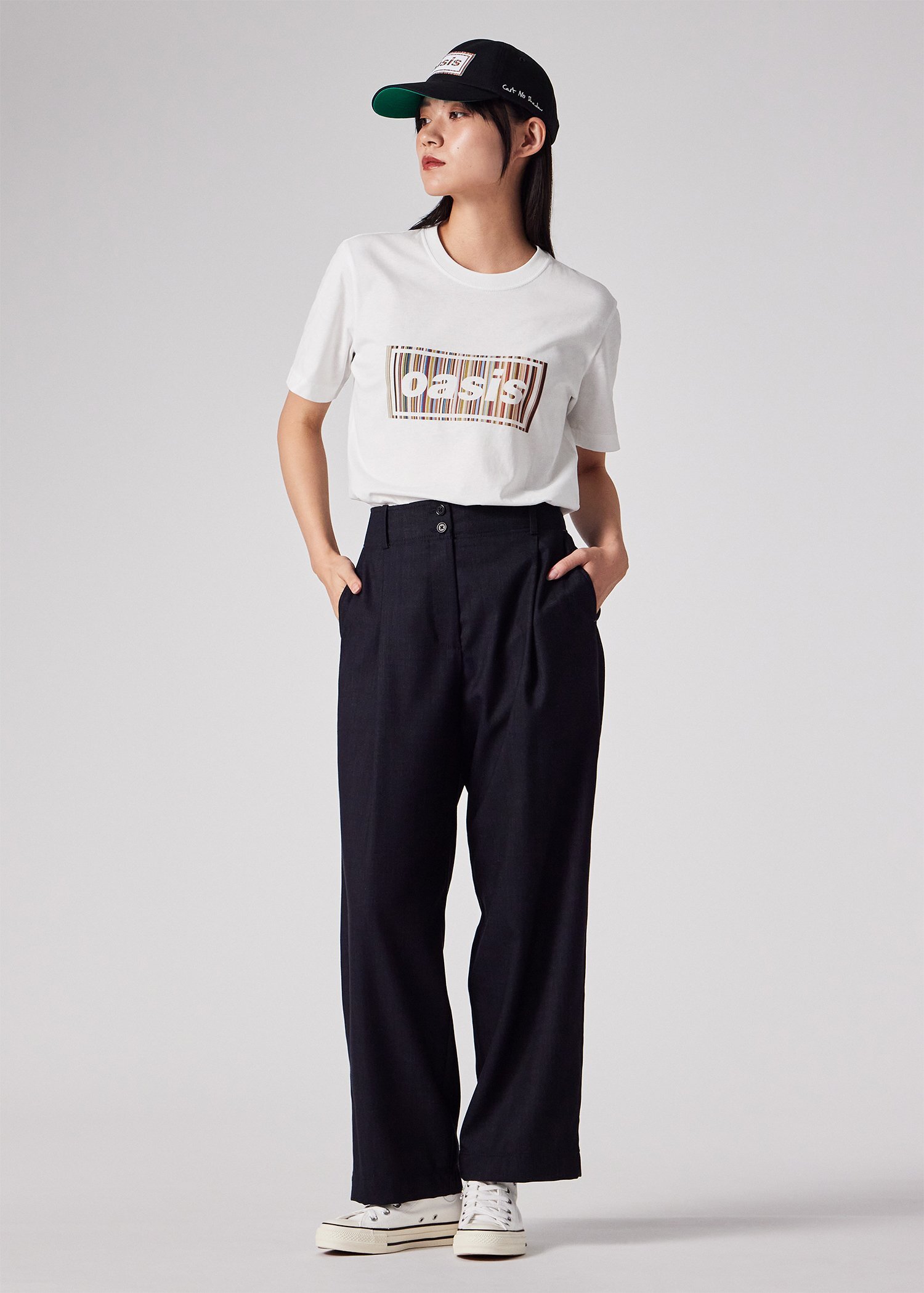 ウィメンズ Paul Smith × Oasis シグネチャーストライプロゴ Tシャツ