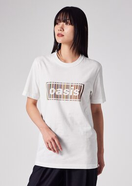 ウィメンズ Paul Smith × Oasis シグネチャーストライプロゴ Tシャツ