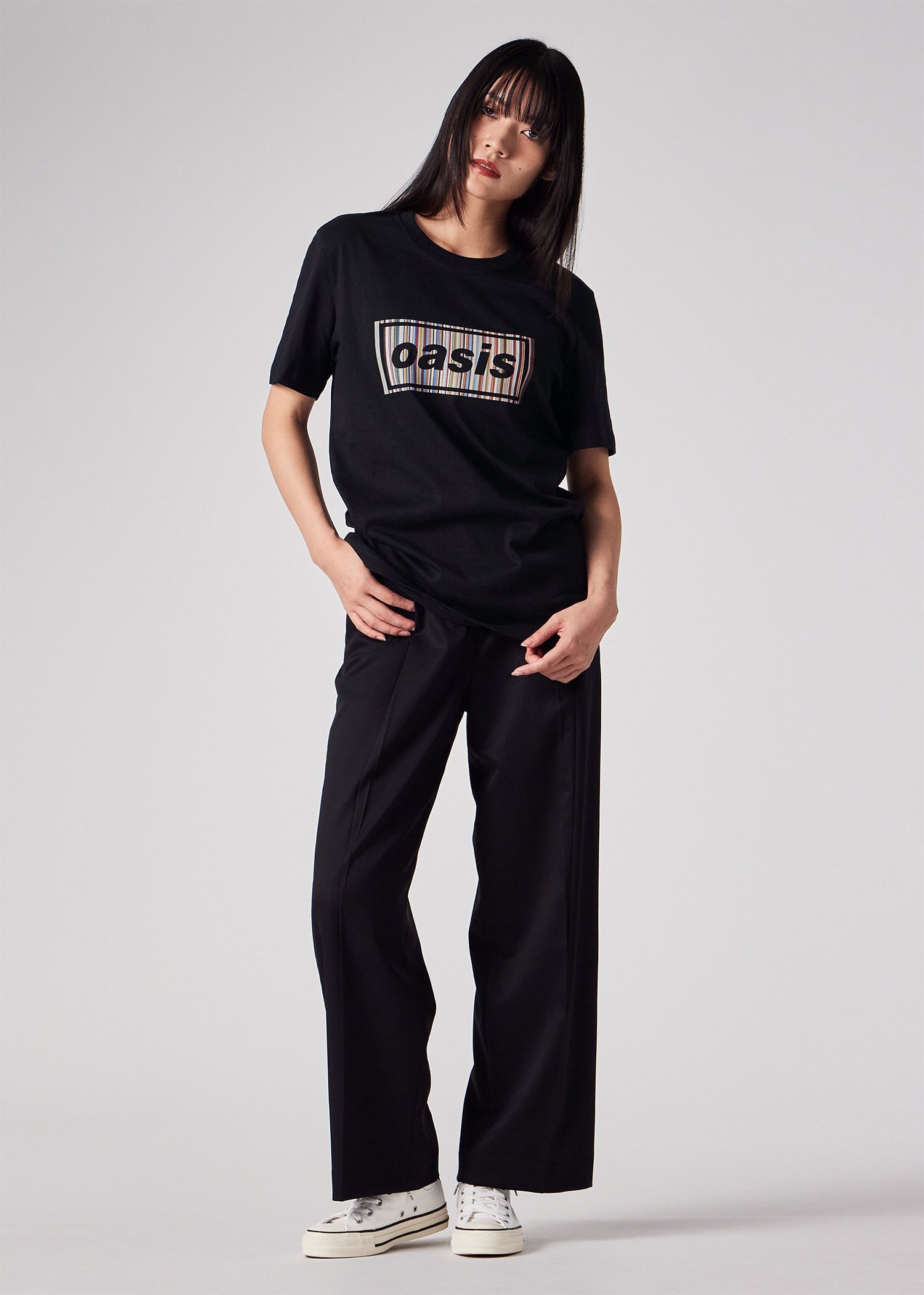 ウィメンズ Paul Smith × Oasis シグネチャーストライプロゴ Tシャツ