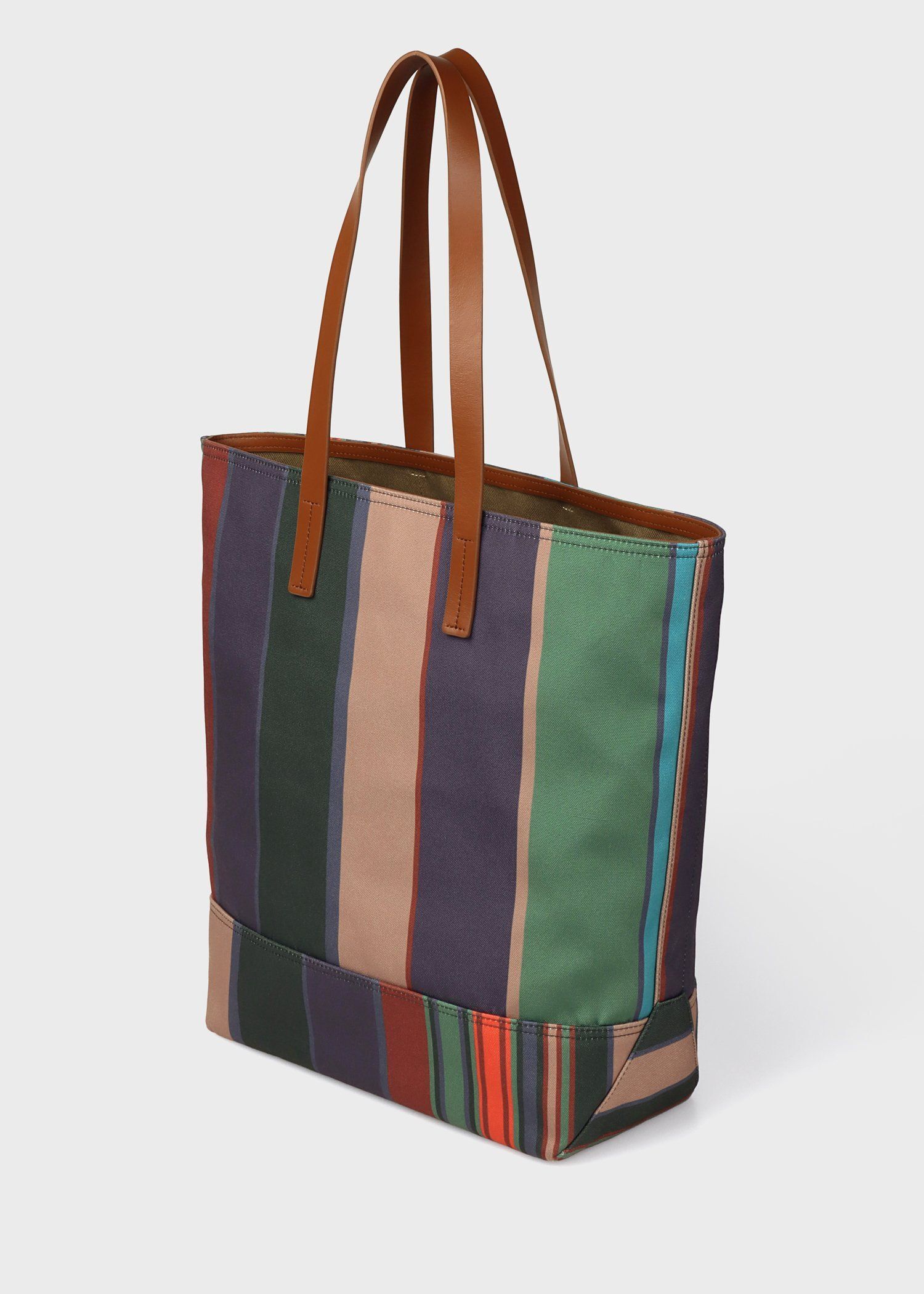 ランダム ボールドストライプ トートバッグ