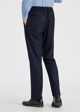 ソリッド ウールストレッチ テーパード トラウザーズ 'A Suit To