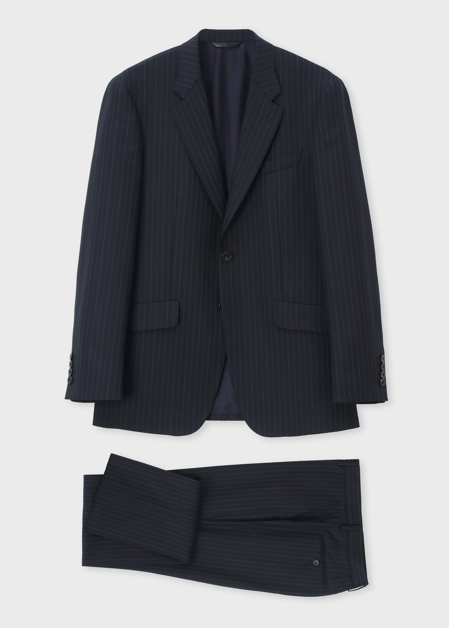 オルタネイトストライプ シングル2Bスーツ（ネイビー） ｜ポール・スミス
