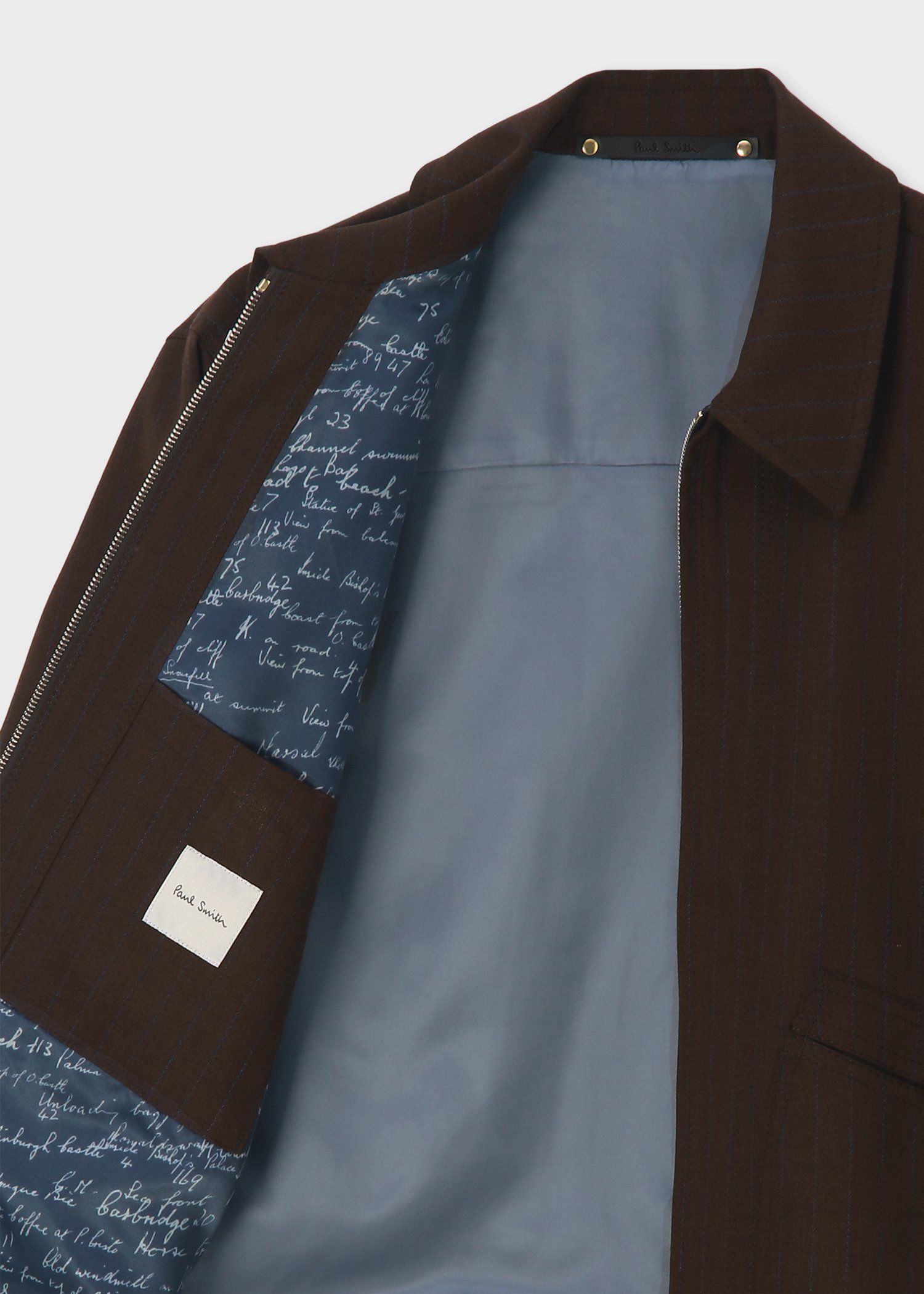 クラシックチョークストライプ ジップフロント ブルゾン ｜ポール・スミス