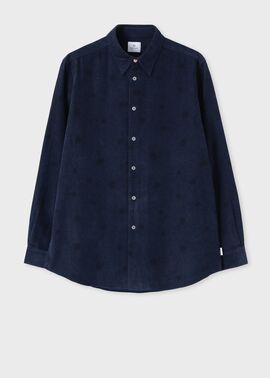 "Flower On Cord" コーデュロイシャツ