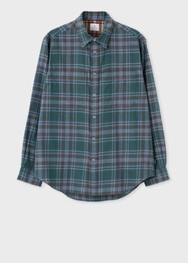 フランネルタータンチェック カジュアルシャツ