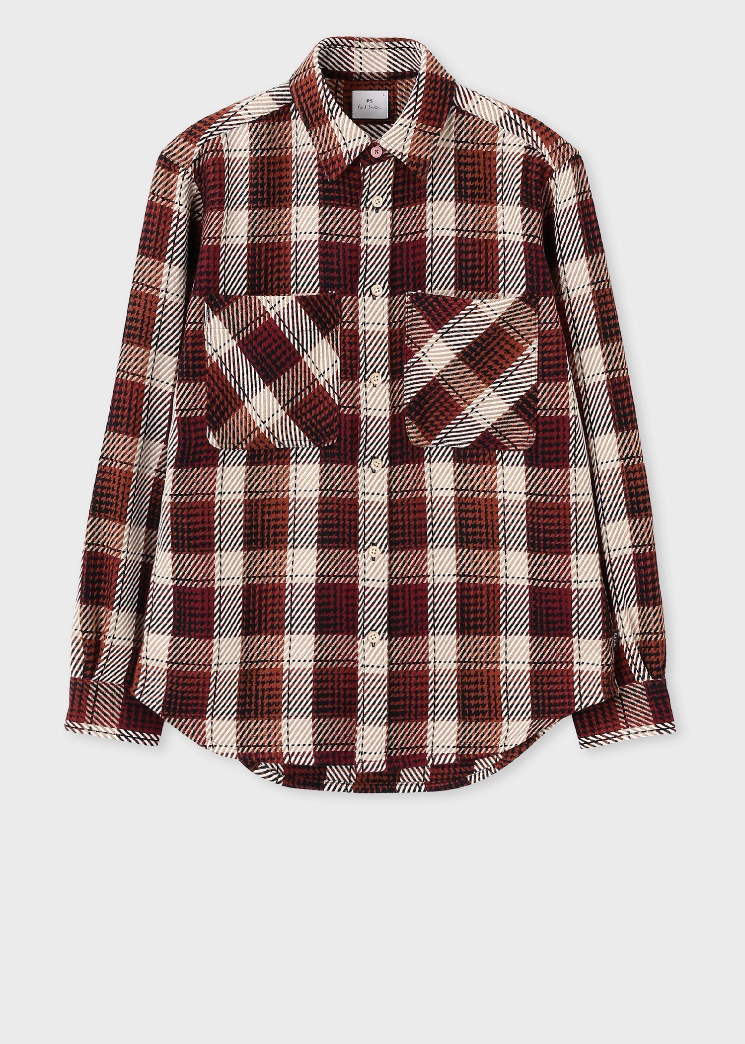 ポール・スミス チェック柄 カラーブロック 総柄 長袖 シャツ サイズ L 美品 ポール・スミス チェック柄 カラーブロック 総柄 長袖 シャツ サイズ L