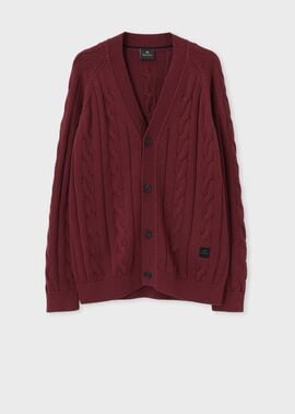 コットンケーブル Vネックカーディガン
