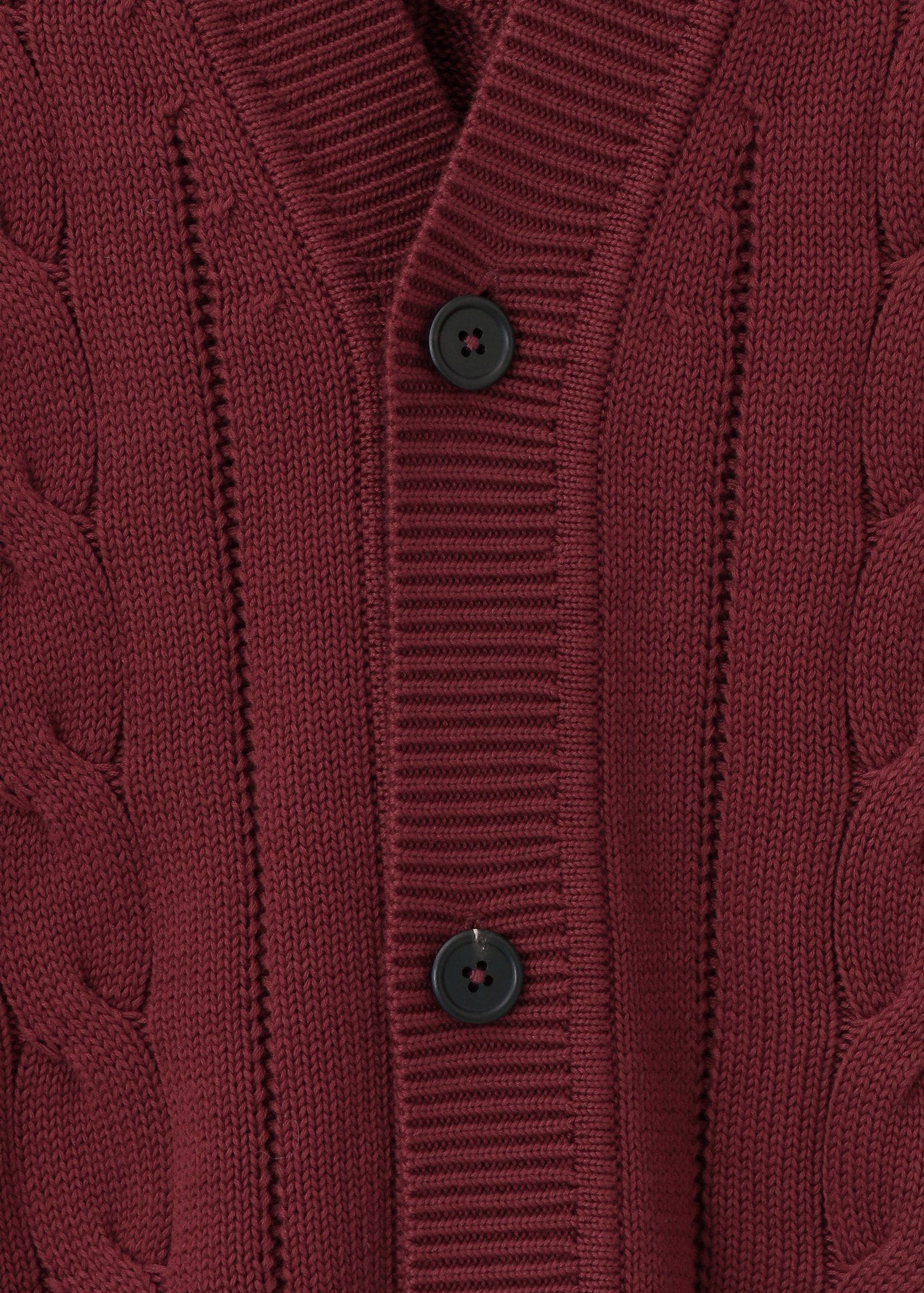 コットンケーブル Vネックカーディガン