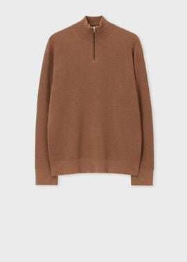 シグネチャーストライプテープ ハーフジップニット