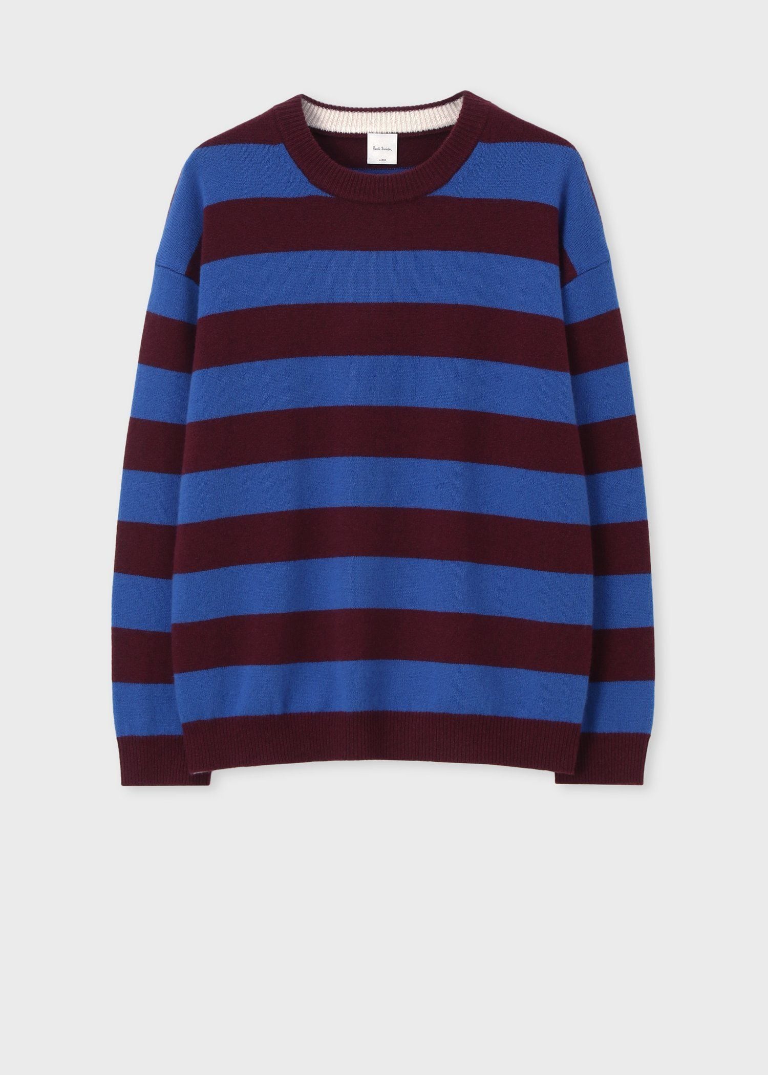 コントラストボーダー クルーネックニット