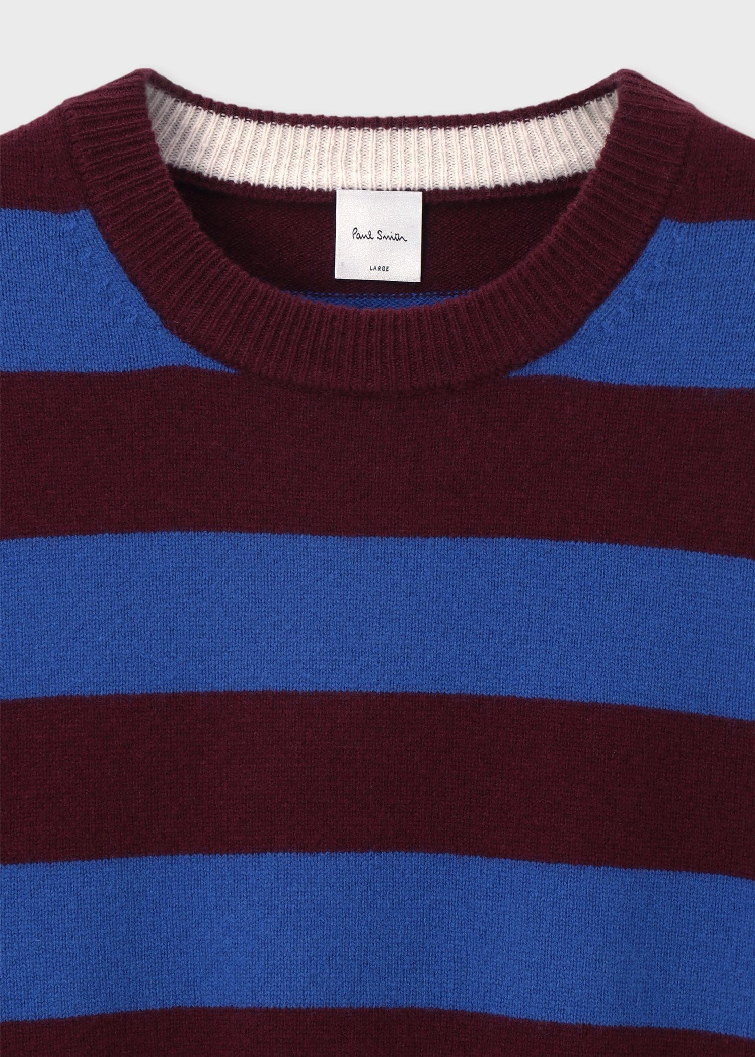 コントラストボーダー クルーネックニット