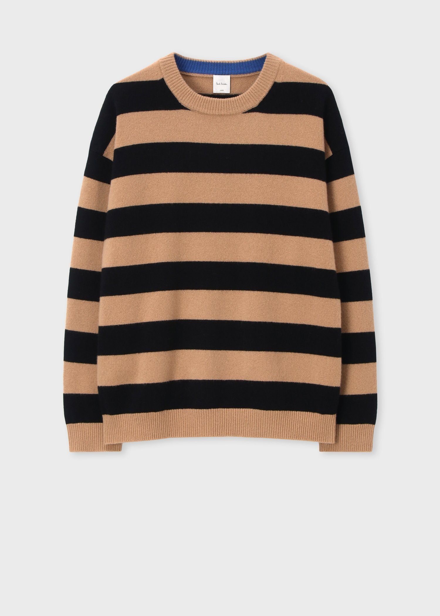 コントラストボーダー クルーネックニット