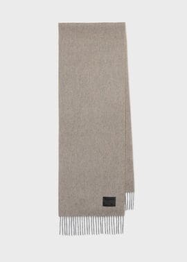 "Cropped Logo" カシミヤブレンド マフラー