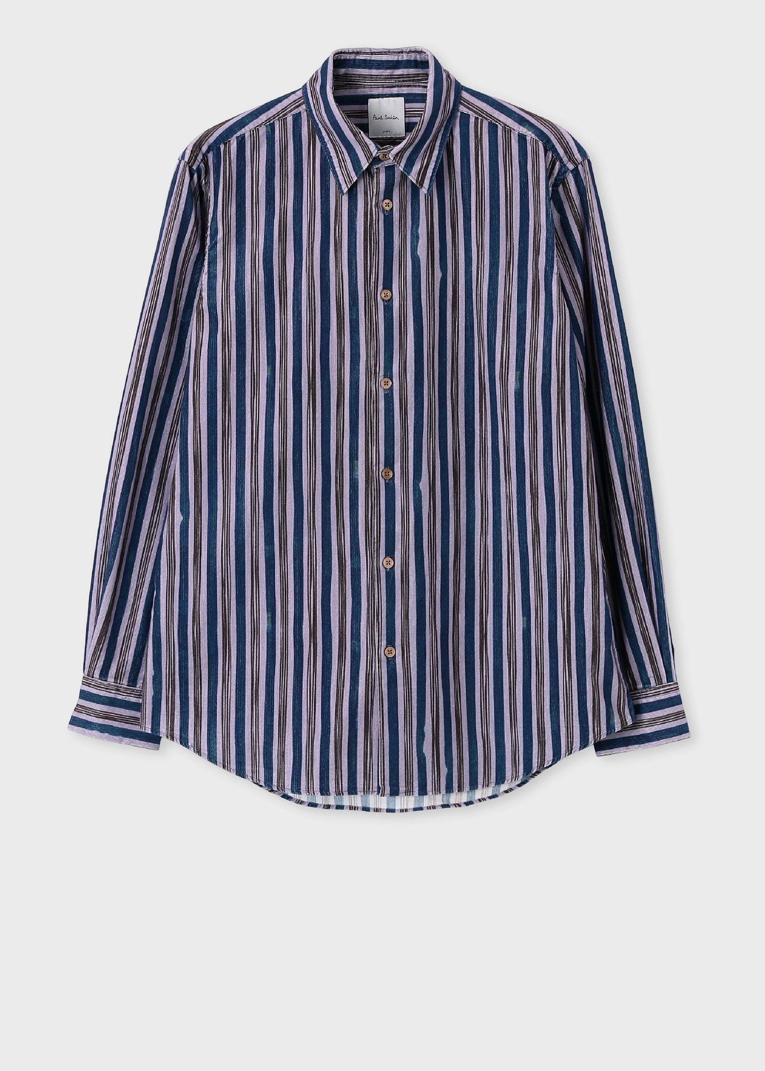 ハンドドローイングストライプ コーデュロイシャツ