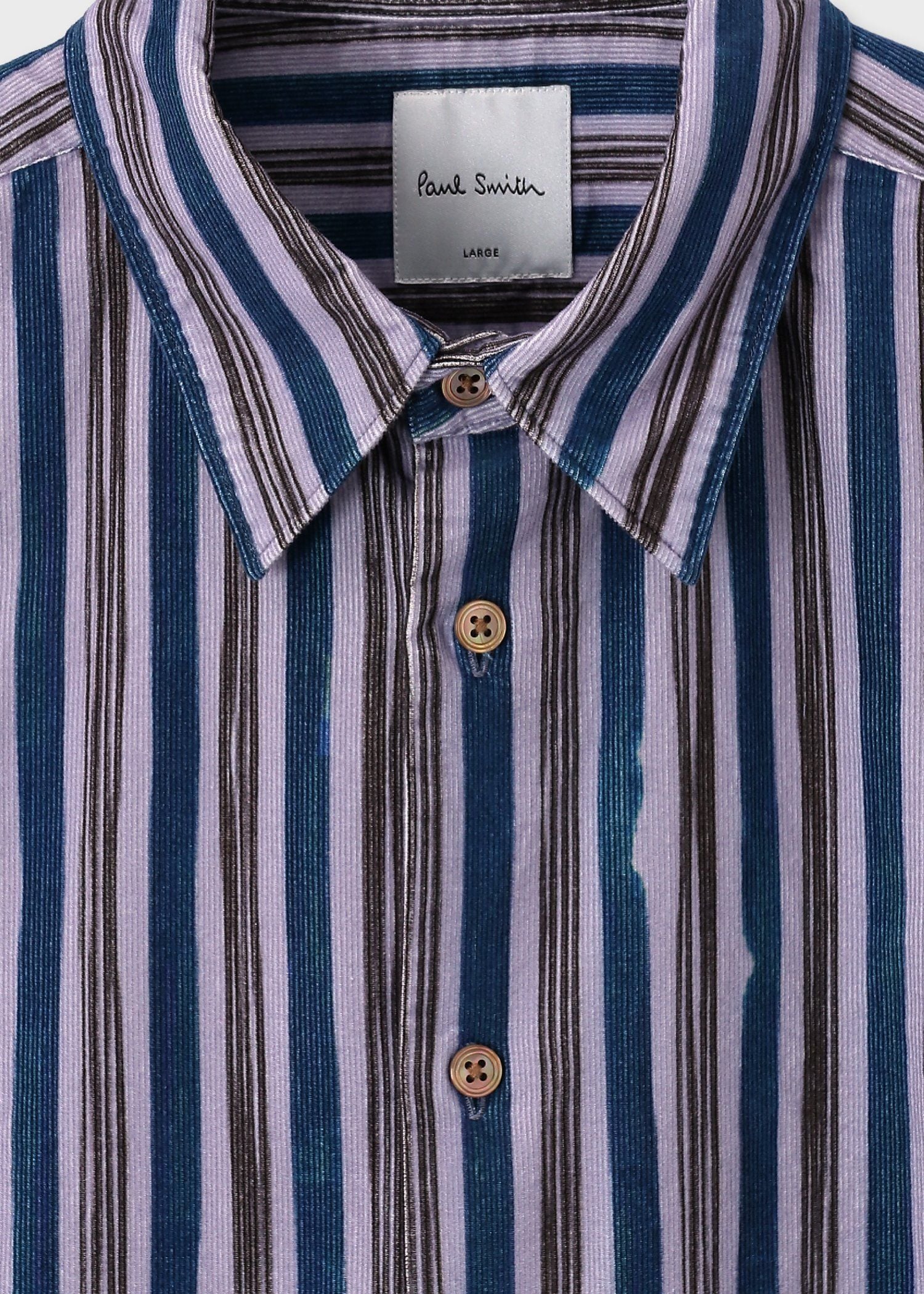 ハンドドローイングストライプ コーデュロイシャツ