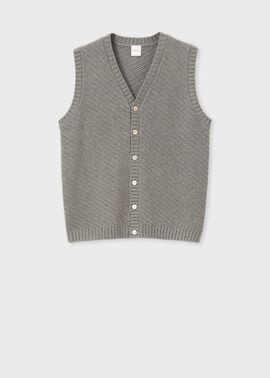 ダイアゴナルステッチ Vネックニットベスト