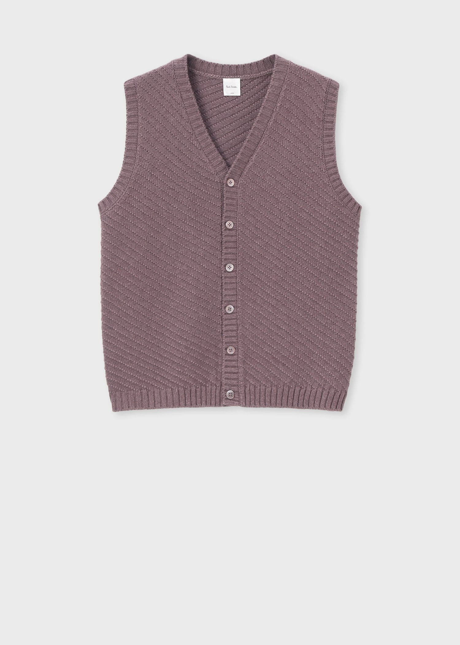 ダイアゴナルステッチ Vネックニットベスト