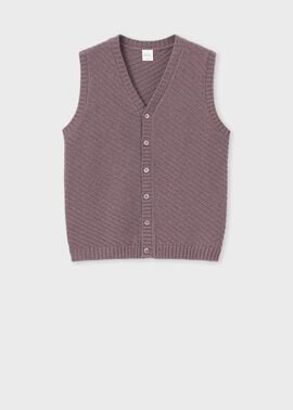 ダイアゴナルステッチ Vネックニットベスト