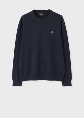 "Sports Stripe Zebra" クルーネックニット