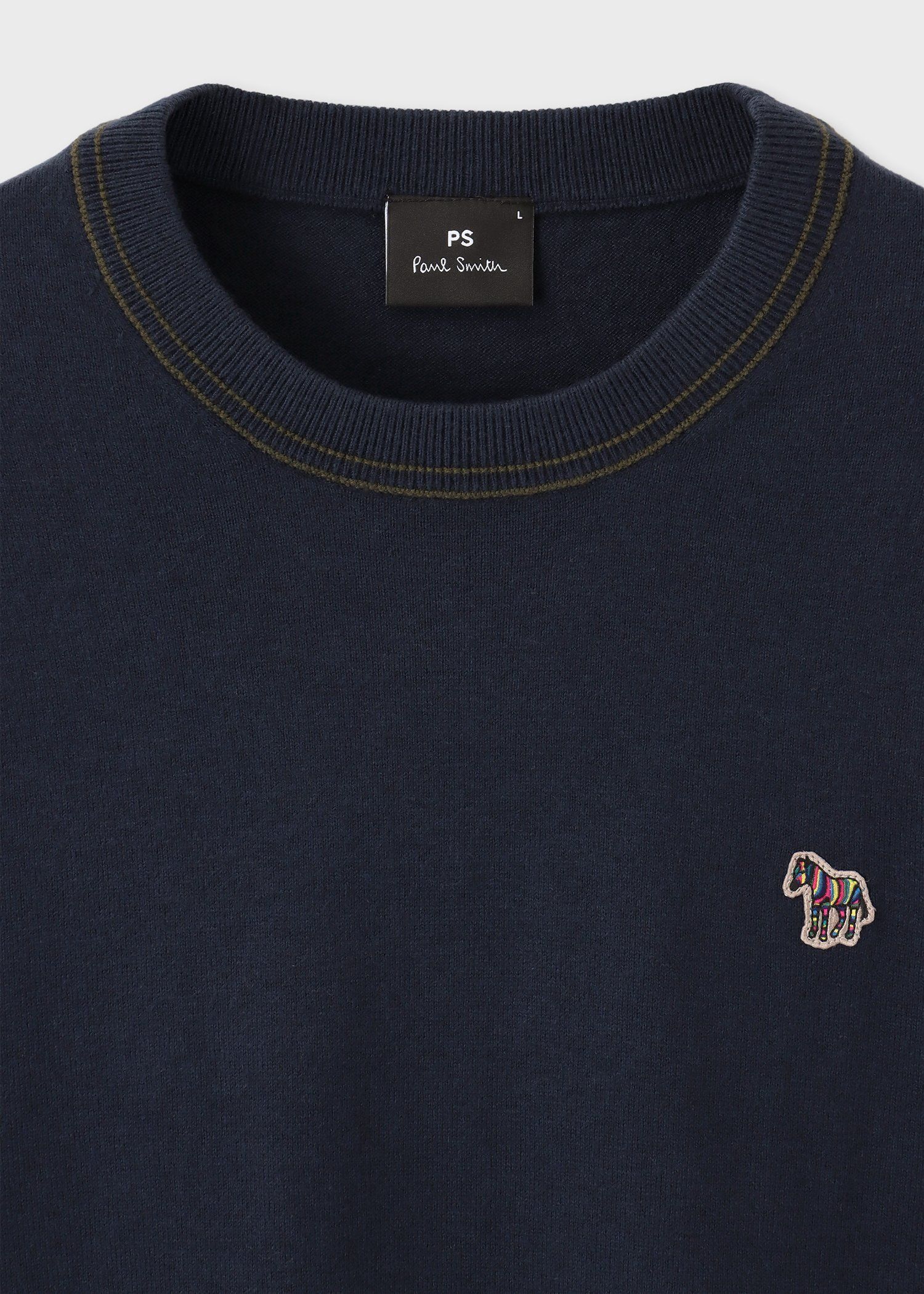 "Sports Stripe Zebra" クルーネックニット