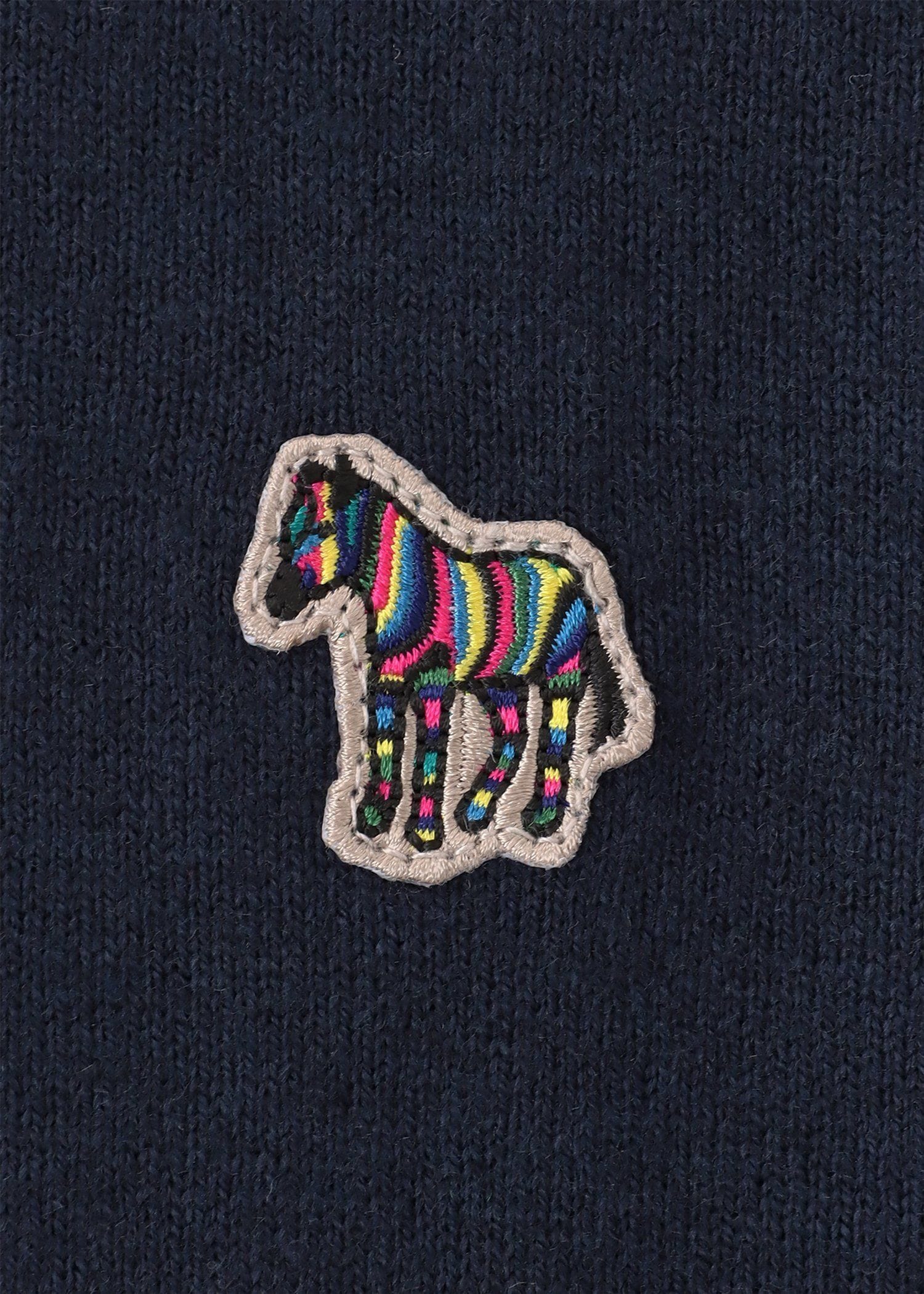 "Sports Stripe Zebra" クルーネックニット