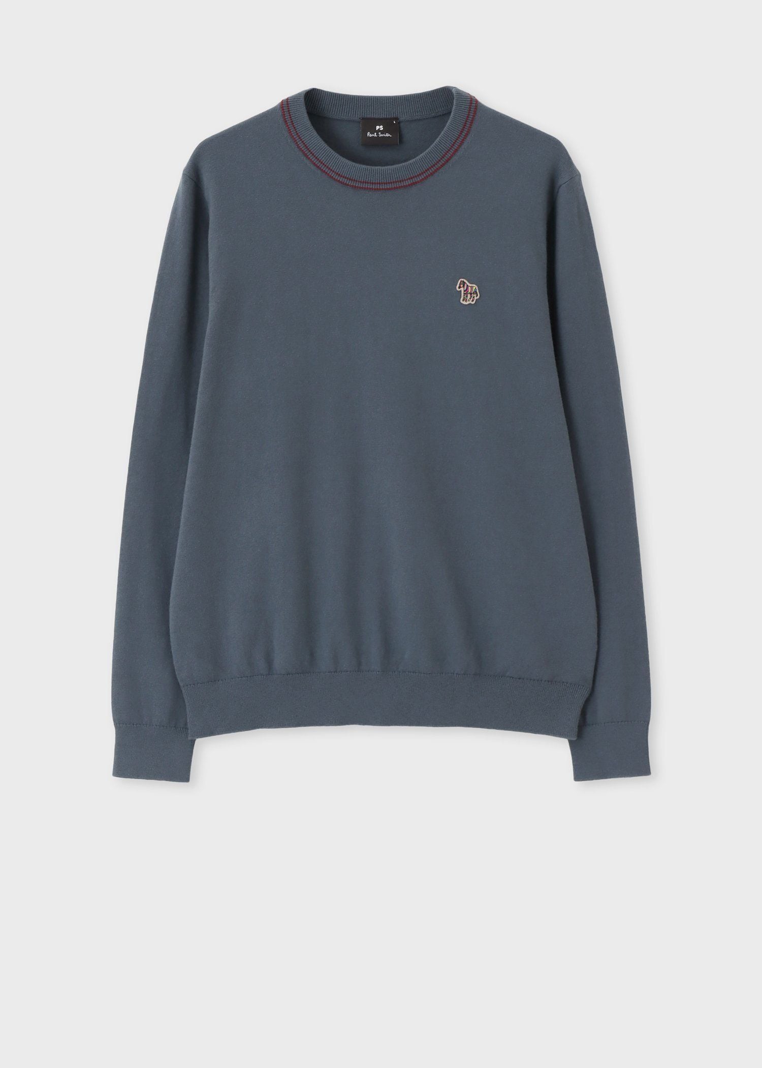 "Sports Stripe Zebra" クルーネックニット